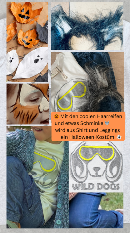 🎃 HAPPYHALLOWEEN 🐺 Wolfsohren-Haarreif grau