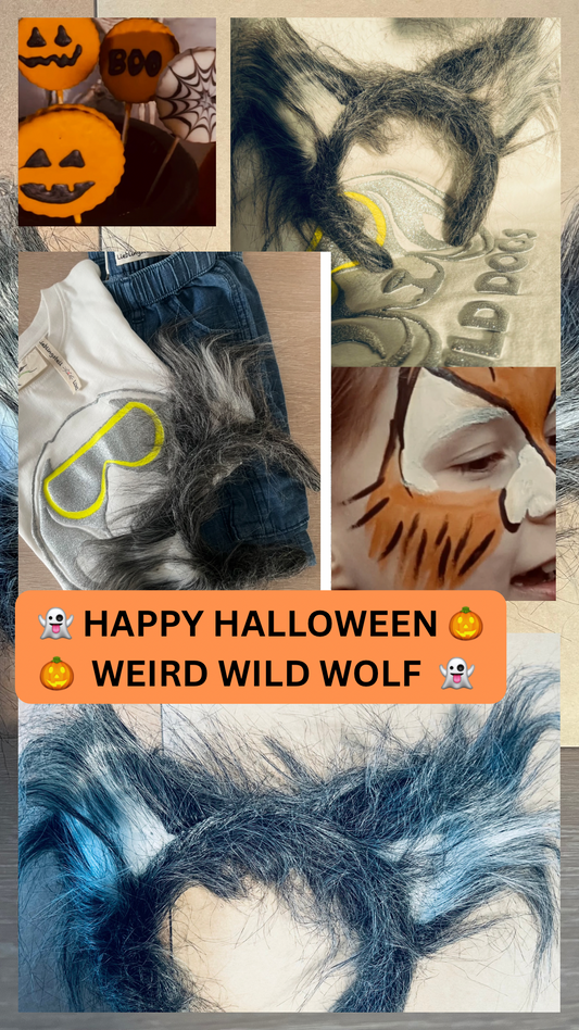 🎃 HAPPYHALLOWEEN 🐺 Wolfsohren-Haarreif grau
