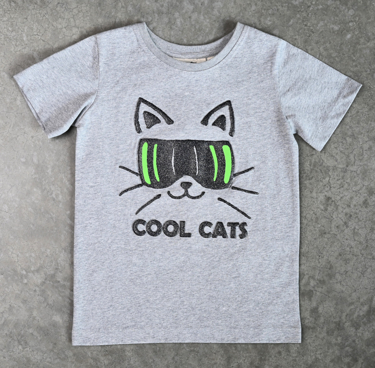LUNI T-Shirt Frontansicht - Kinder T-Shirt mit 3D Glitzer-Druck Himmelsfaden