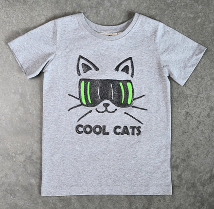 LUNI T-Shirt Frontansicht - Kinder T-Shirt mit 3D Glitzer-Druck Himmelsfaden