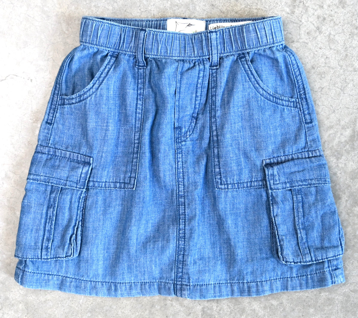 LOUCA Rock Frontansicht - Kinder Cargo Denim Rock