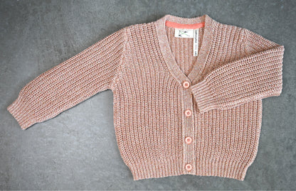 LOKI Cardigan coralle Mouline - nachhaltige Kinderkleidung aus Baumwolle von Himmelsfaden