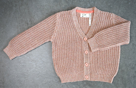 LOKI Cardigan coralle Mouline - nachhaltige Kinderkleidung aus Baumwolle von Himmelsfaden
