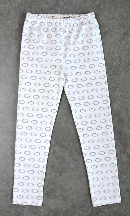 LANI Leggings Frontansicht - Kinder Leggings mit Katzen Print Himmelsfaden