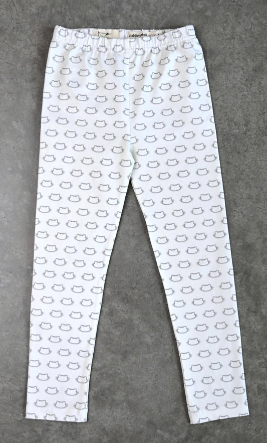 LANI Leggings Frontansicht - Kinder Leggings mit Katzen Print Himmelsfaden