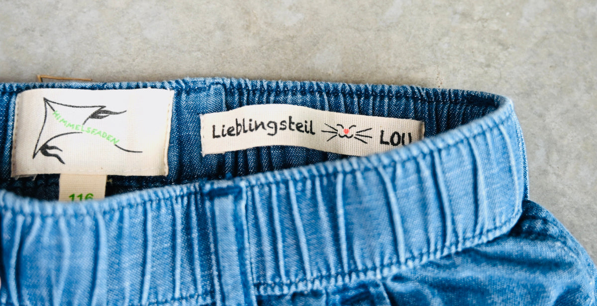 LOU Namenskonzept Cargo Jeans - Passform-Garantie System Himmelsfaden Kinderkleidung